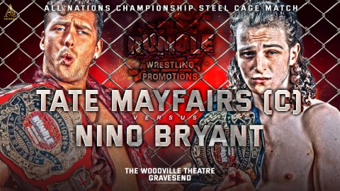 Tate Mayfairs (C) vs Nino Bryant (All Nations Championship Steel Cage Match)